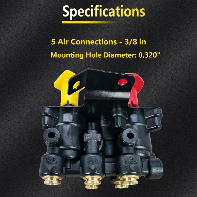 ZUVELLO K035691 Air Brake Manifold Control Dash Valve Fit For Freightliner Mack Volvo International Semi Trucks Trailers 5001231 745K035691 BWK035691 - Image 4